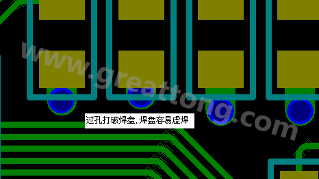 PCB設計案例分析：過孔破焊盤，造成SMT虛焊