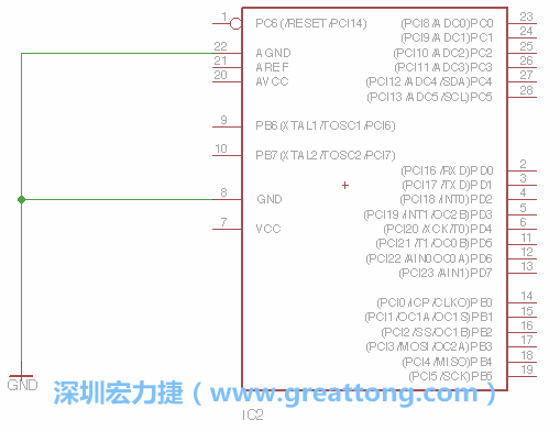 排針的用途是連接微控制器的輸出和輸入，它提供了一個平臺給焊線和針腳。