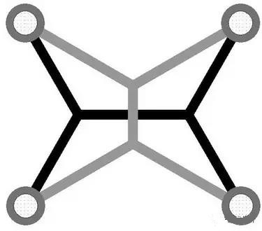 灰色Steiner樹不是最優(yōu)的，但黑色Steiner樹是最優(yōu)的。