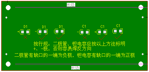 關(guān)于二極管、鉭電容的極性標注